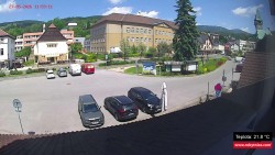 Střed obce Rokytnice nad Jizerou