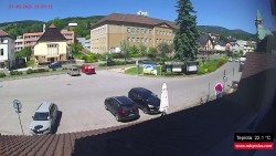 Střed obce Rokytnice nad Jizerou