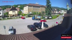 Střed obce Rokytnice nad Jizerou