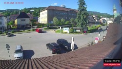Střed obce Rokytnice nad Jizerou