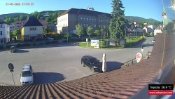 Střed obce Rokytnice nad Jizerou