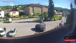 Střed obce Rokytnice nad Jizerou