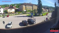 Střed obce Rokytnice nad Jizerou