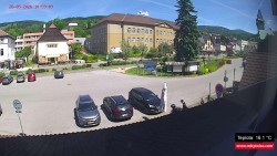 Střed obce Rokytnice nad Jizerou