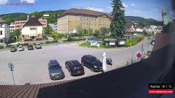 Střed obce Rokytnice nad Jizerou