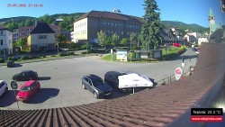 Střed obce Rokytnice nad Jizerou