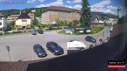 Střed obce Rokytnice nad Jizerou