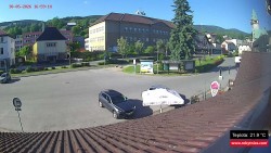 Střed obce Rokytnice nad Jizerou