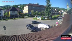 Střed obce Rokytnice nad Jizerou
