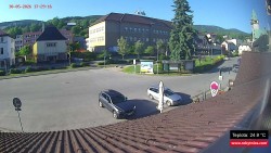 Střed obce Rokytnice nad Jizerou