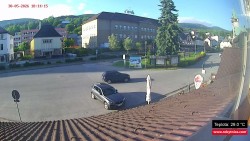 Střed obce Rokytnice nad Jizerou