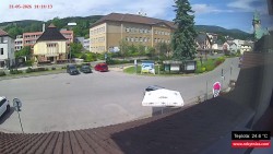 Střed obce Rokytnice nad Jizerou