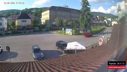 Střed obce Rokytnice nad Jizerou