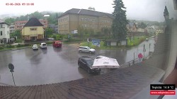 Střed obce Rokytnice nad Jizerou