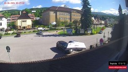 Střed obce Rokytnice nad Jizerou