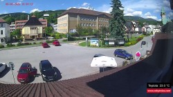 Střed obce Rokytnice nad Jizerou