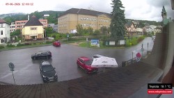 Střed obce Rokytnice nad Jizerou