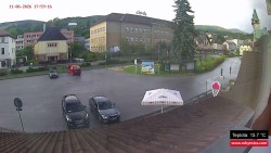 Střed obce Rokytnice nad Jizerou