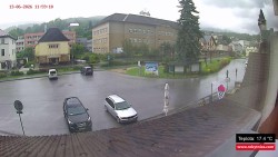 Střed obce Rokytnice nad Jizerou