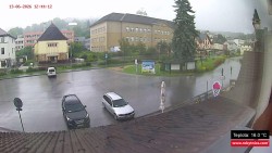 Střed obce Rokytnice nad Jizerou