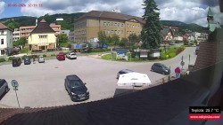 Střed obce Rokytnice nad Jizerou