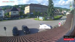 Střed obce Rokytnice nad Jizerou