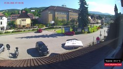 Střed obce Rokytnice nad Jizerou