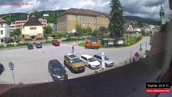 Střed obce Rokytnice nad Jizerou
