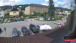 Střed obce Rokytnice nad Jizerou