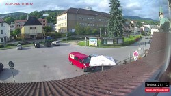 Střed obce Rokytnice nad Jizerou