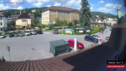 Střed obce Rokytnice nad Jizerou