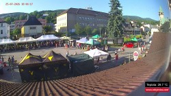 Střed obce Rokytnice nad Jizerou