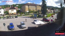 Střed obce Rokytnice nad Jizerou