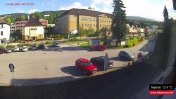 Střed obce Rokytnice nad Jizerou