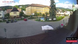 Střed obce Rokytnice nad Jizerou