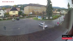 Střed obce Rokytnice nad Jizerou
