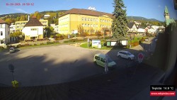 Střed obce Rokytnice nad Jizerou
