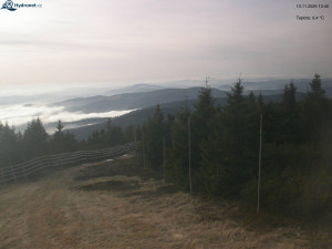 Město Rokytnice nad Jizerou - Lysá hora, pohled na západ - 13.11.2025 v 13:45 Město Rokytnice nad Jizerou - Lysá hora, pohled na západ - 13.11.2025 v 13:45