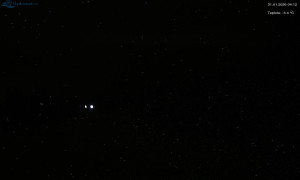 Město Rokytnice nad Jizerou - Lysá hora, pohled na západ - 31.1.2026 v 04:15 Město Rokytnice nad Jizerou - Lysá hora, pohled na západ - 31.1.2026 v 04:15