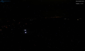 Město Rokytnice nad Jizerou - Lysá hora, pohled na západ - 20.2.2026 v 05:15 Město Rokytnice nad Jizerou - Lysá hora, pohled na západ - 20.2.2026 v 05:15