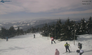 Město Rokytnice nad Jizerou - Lysá hora, pohled na západ - 20.2.2026 v 11:45 Město Rokytnice nad Jizerou - Lysá hora, pohled na západ - 20.2.2026 v 11:45