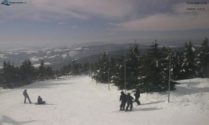 Město Rokytnice nad Jizerou - Lysá hora, pohled na západ - 20.2.2026 v 12:45 Město Rokytnice nad Jizerou - Lysá hora, pohled na západ - 20.2.2026 v 12:45
