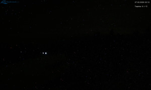 Město Rokytnice nad Jizerou - Lysá hora, pohled na západ - 27.2.2026 v 02:15 Město Rokytnice nad Jizerou - Lysá hora, pohled na západ - 27.2.2026 v 02:15