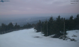 Město Rokytnice nad Jizerou - Lysá hora, pohled na západ - 9.3.2026 v 06:31 Město Rokytnice nad Jizerou - Lysá hora, pohled na západ - 9.3.2026 v 06:31