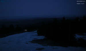 Město Rokytnice nad Jizerou - Lysá hora, pohled na západ - 28.3.2026 v 05:15 Město Rokytnice nad Jizerou - Lysá hora, pohled na západ - 28.3.2026 v 05:15