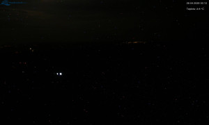 Město Rokytnice nad Jizerou - Lysá hora, pohled na západ - 28.4.2026 v 02:15 Město Rokytnice nad Jizerou - Lysá hora, pohled na západ - 28.4.2026 v 02:15