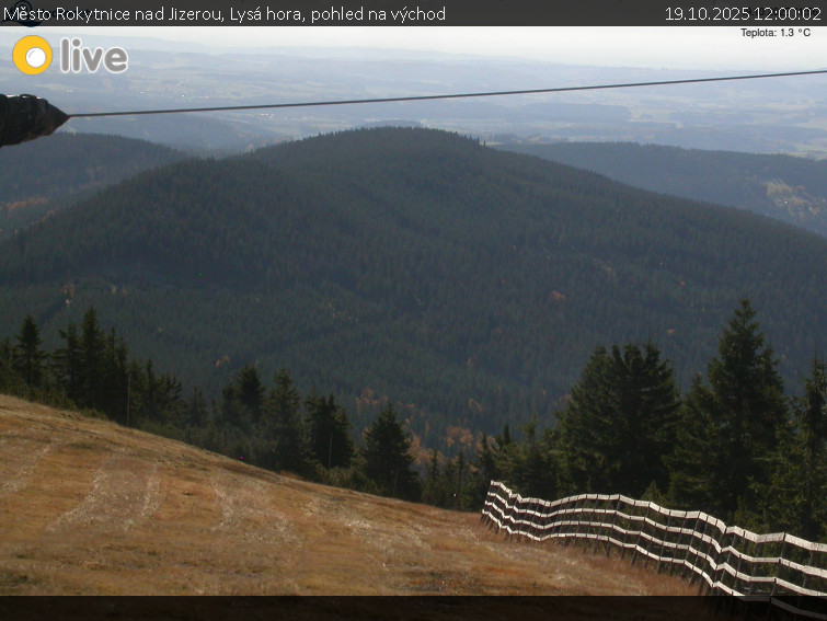 Město Rokytnice nad Jizerou - Lysá hora, pohled na východ - 19.10.2025 v 12:00 Město Rokytnice nad Jizerou - Lysá hora, pohled na východ - 19.10.2025 v 12:00