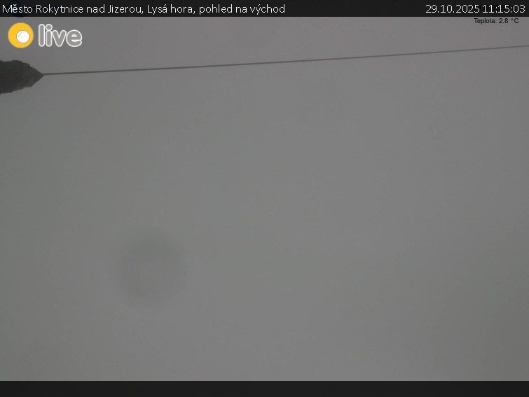 Město Rokytnice nad Jizerou - Lysá hora, pohled na východ - 29.10.2025 v 11:15 Město Rokytnice nad Jizerou - Lysá hora, pohled na východ - 29.10.2025 v 11:15