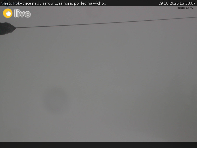 Město Rokytnice nad Jizerou - Lysá hora, pohled na východ - 29.10.2025 v 13:30 Město Rokytnice nad Jizerou - Lysá hora, pohled na východ - 29.10.2025 v 13:30