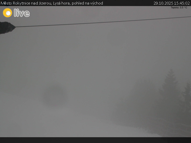 Město Rokytnice nad Jizerou - Lysá hora, pohled na východ - 29.10.2025 v 15:45 Město Rokytnice nad Jizerou - Lysá hora, pohled na východ - 29.10.2025 v 15:45